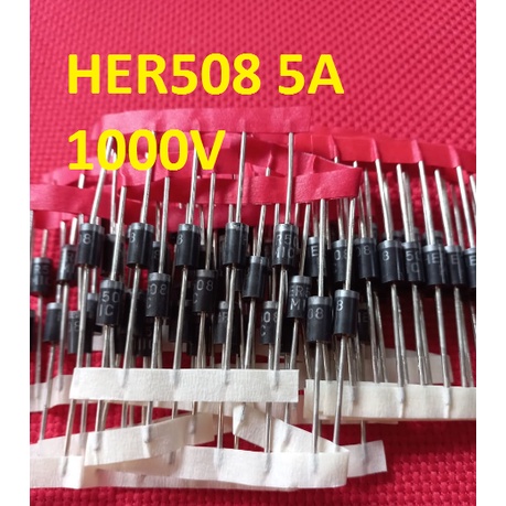 Diode Xung HER508 5A 1000V loại dây (hàng ZIN)