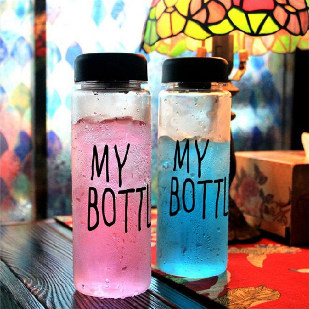 Bình nước du lịch nhựa đựng ép trái cây in chữ "My bottle" | BigBuy360 - bigbuy360.vn
