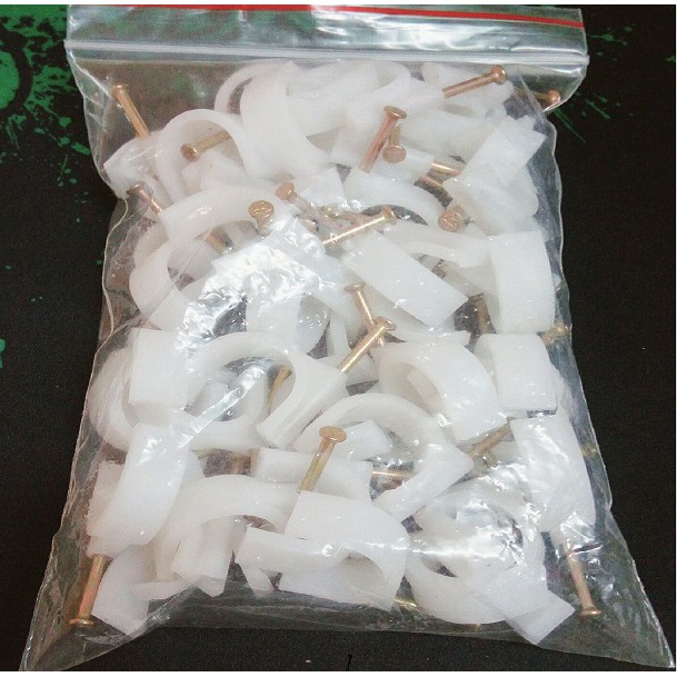 HOT- Túi 50 Đinh Ghim Ruột Gà R20 - Nẹp Dây Điện Cỡ To