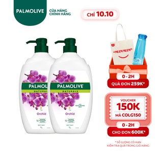 Combo 2 Sữa tắm Palmolive mịn màng quyến rũ 100% chiết xuất từ phong lan 1 Lít/ chai