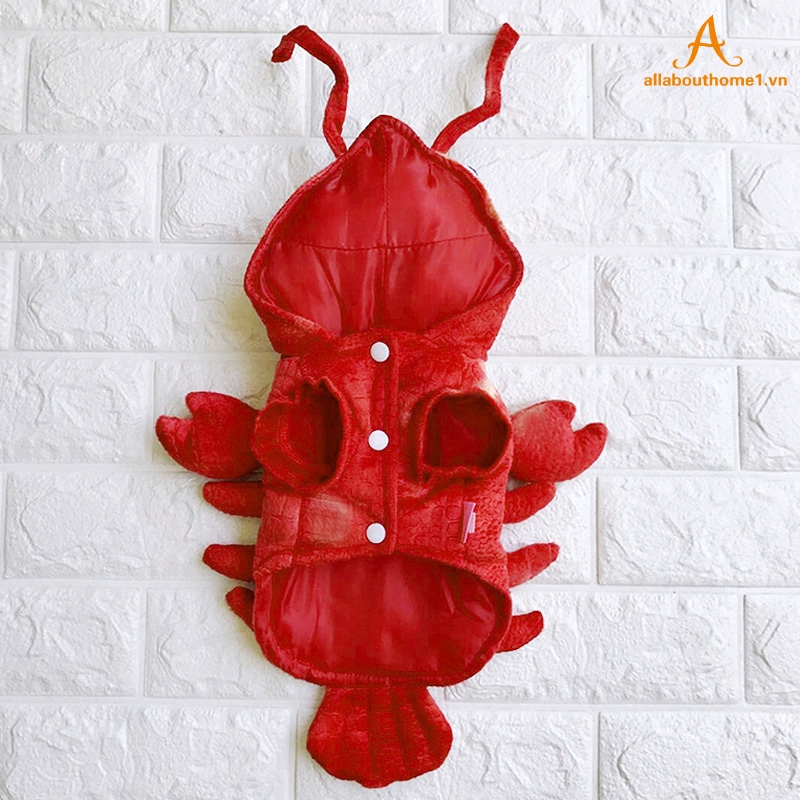 ABH1Winter Dog Clothes Halloween Lobster Costume Cat Christmas Suit Dogs Pet Overalls Funny Clothing for French Bulldog