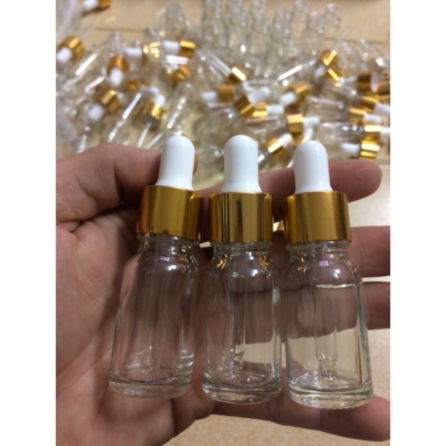 Lọ Chiết Serum ❤ TRÙM SỈ ❤ [5ml,10ml] Chai lọ đựng tinh dầu bóp giọt khoen vàng chiết mỹ phẩm, chiết serum .