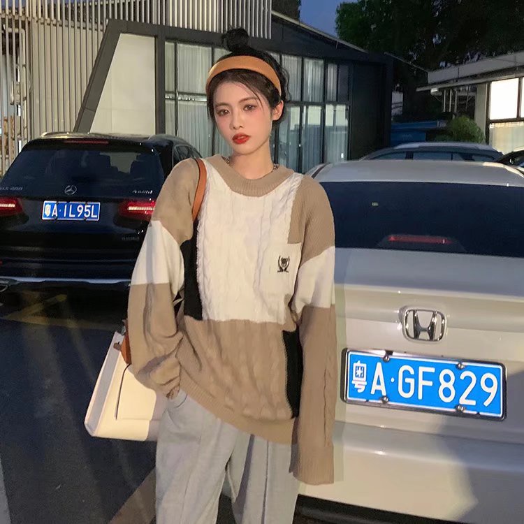 Áo len Cổ Tròn Màu Trơn Phong Cách Hàn Quốc Thời Trang Cho Nam