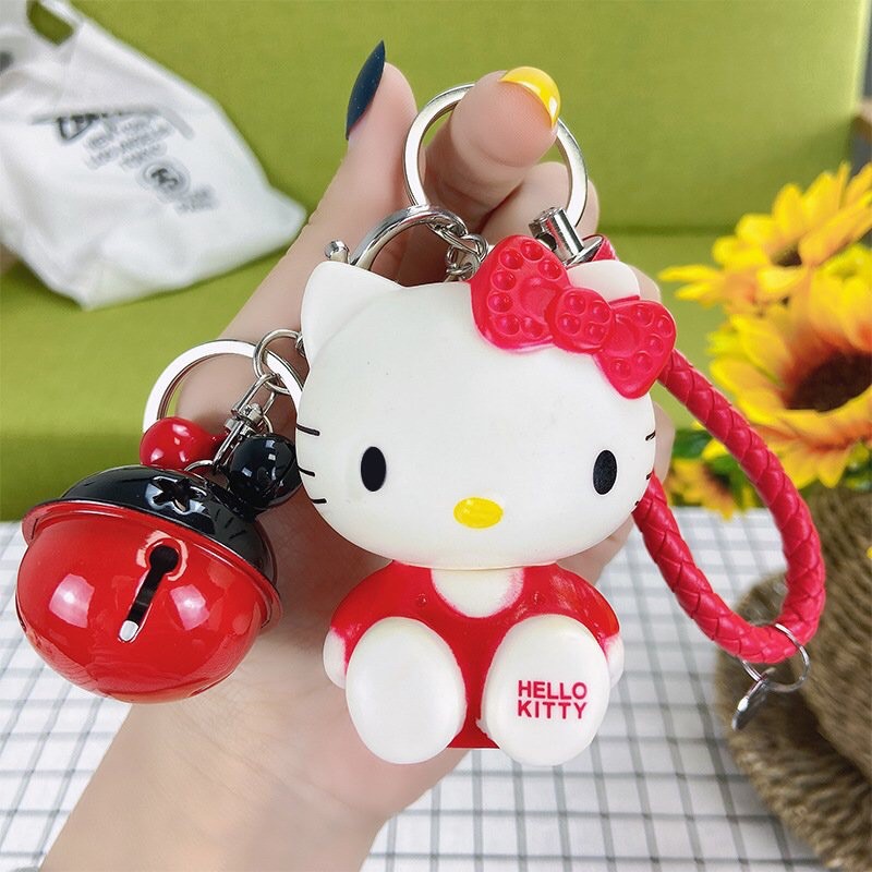 Móc Khoá Hoạt Hình Kèm Chuông Kittyy Cực Cute