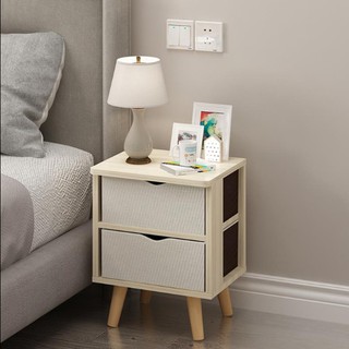 Tủ đầu giường 4 chân 2 ngăn kéo Bắc Âu- Kệ đầu giường- Nội thất phòng ngủ