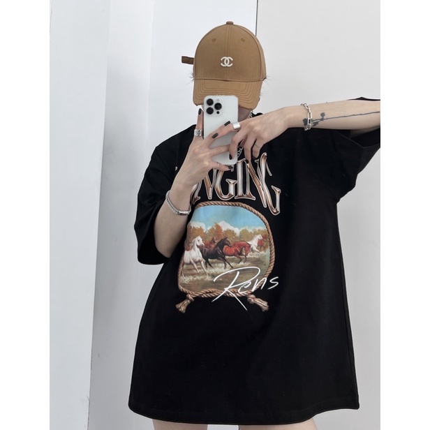 Áo phông LONGING PENS chất liệu cotton mát form oversize