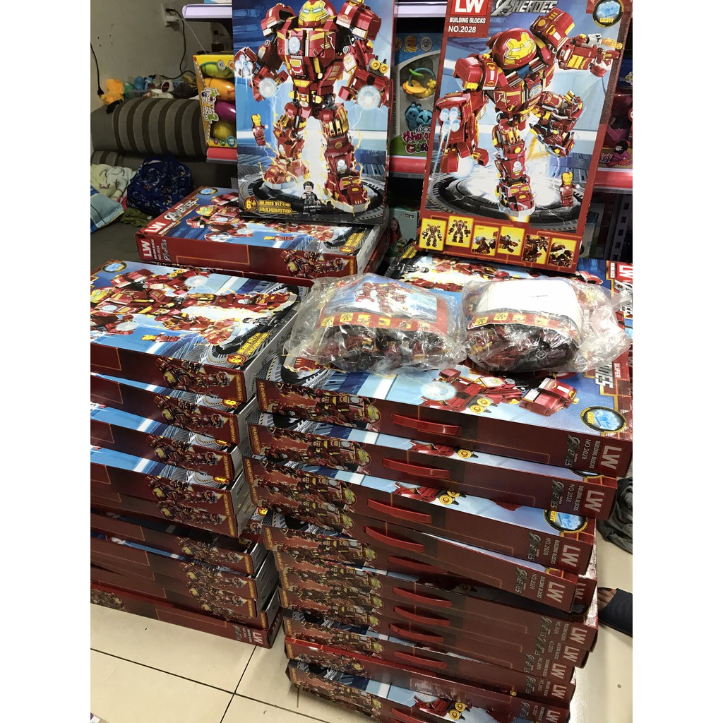 Đồ chơi lego lắp ráp xếp hình mô hình robot hulkbuster iron man người sắt (No.2028) 912 pcs