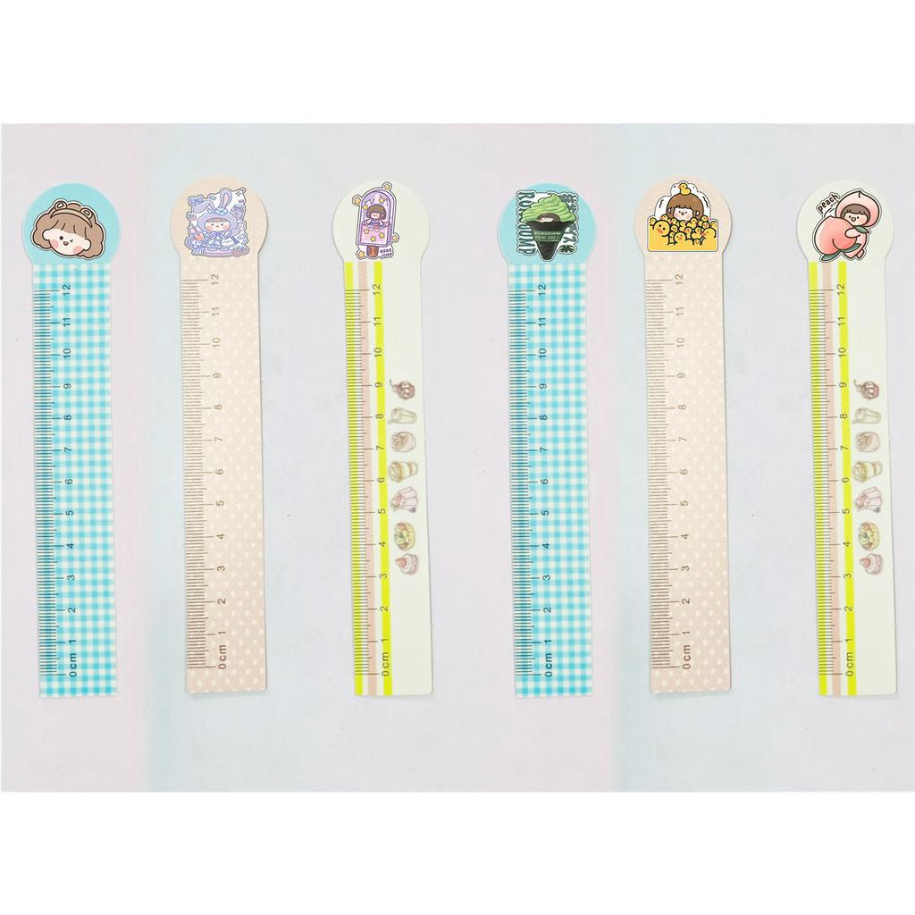 Thước kẻ dẻo roro jump TPP18 thước kẻ cô gái 12 cm cute dễ thương hoạt hình thần tượng