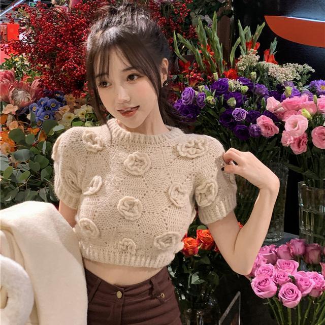 Áo Sweater Hoa Ba Chiều Hợp Xu Hướng Thời Trang Thu Đông Hợp Xu Hướng Cho Học Sinh