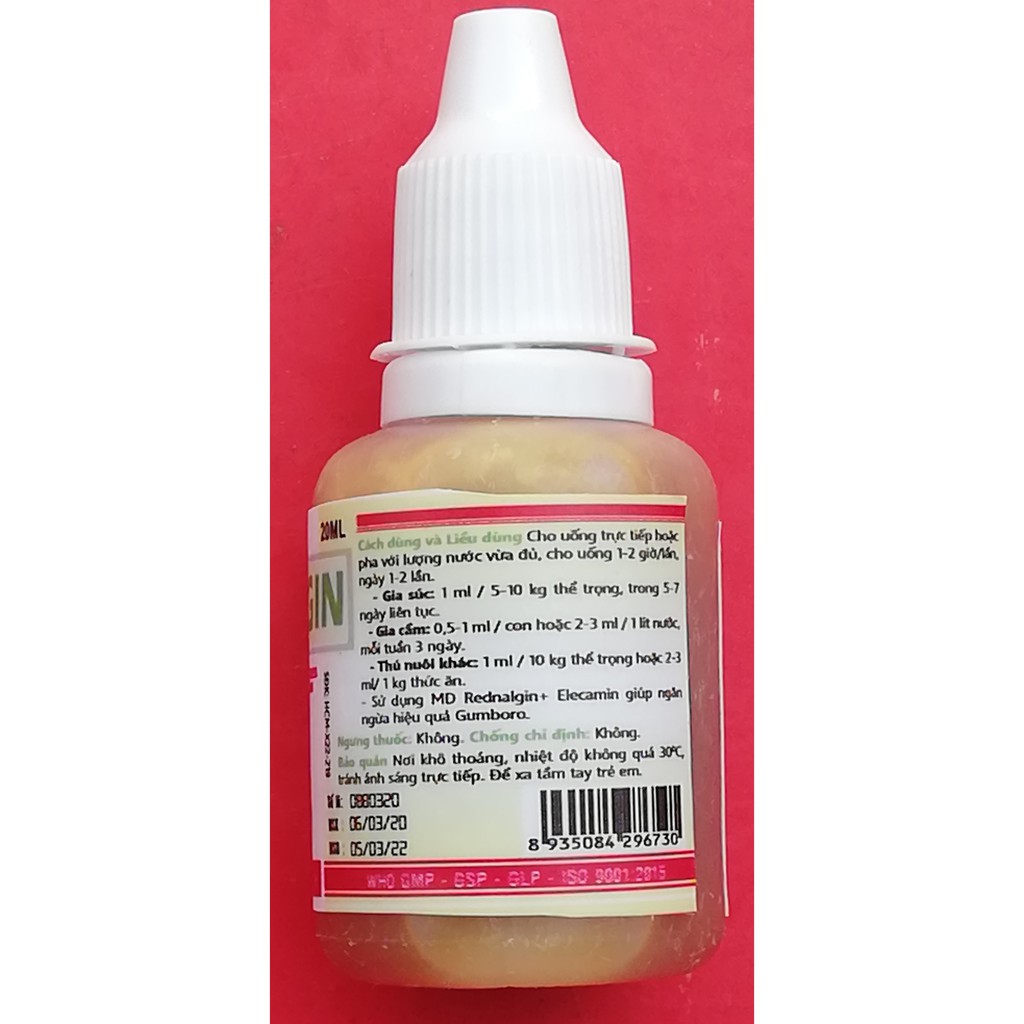 1 lọ MD RETNALGIN 20 ml Bổ sung Vitamin tổng hợp, chống stress, ph-òng cảm c-úm, tăng trọng nhanh dùng tốt cho gà chọi