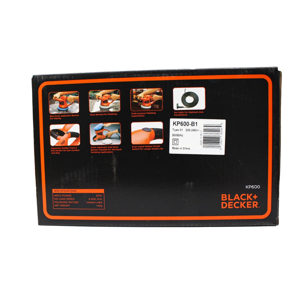 Máy đánh bóng cầm tay 60W Black &amp; Decker KP600-B1