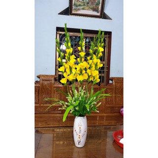 bó 10 cành hoa dơn lụa