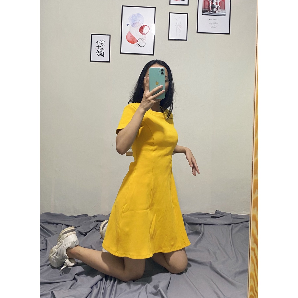 Đầm Tay Ngắn Chữ A Tôn Dáng Siêu Đẹp D002