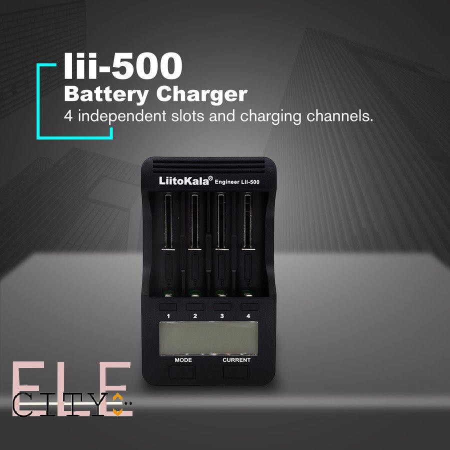 Bộ Sạc Pin Liitokala Lii-500 18650 26650 21700 4 Khe