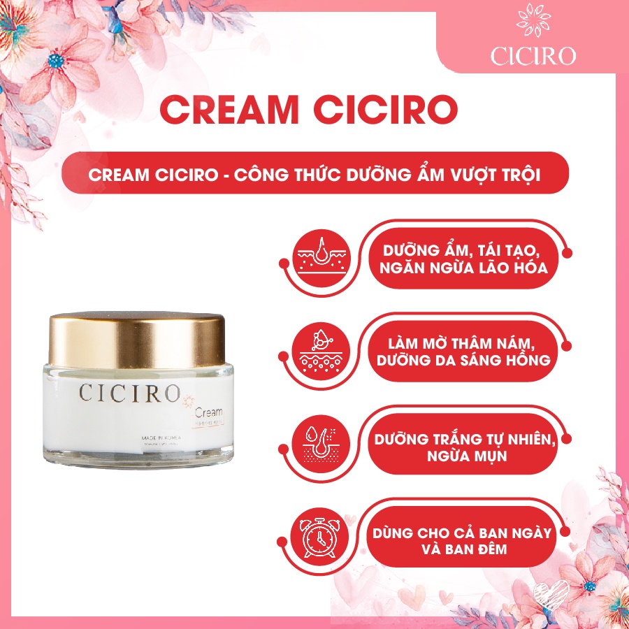 Kem Dưỡng Ẩm CICIRO Hàn Quốc - Kem Dưỡng Da, Làm Sáng, Trẻ Hóa Làn Da CICIRO Cream 50ml