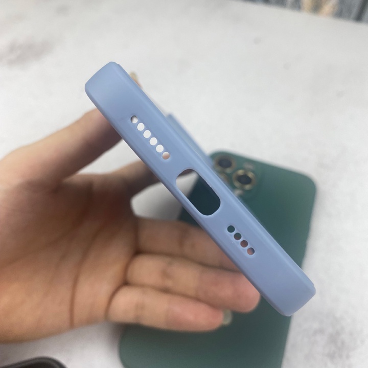 [iP7=&gt;13] Ốp Lưng Bo Góc Vuông Nhiều Màu, chất TPU mờ không bám vân tay - Mã TZAC260