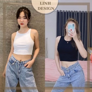 Áo Ba Lỗ Nữ Basic Thun - Áo Croptop Nữ Chất Loại 1 Co Giãn Dáng Ôm Mix Đồ Cực Xinh 🌸 Ao thun body dáng lửng
