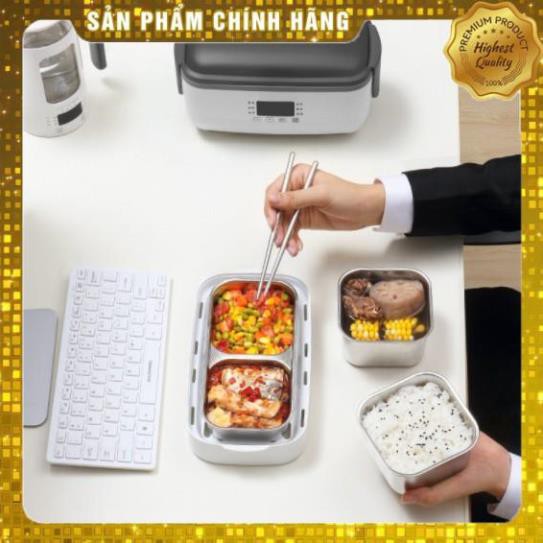 Hộp cơm cắm điện hẹn giờ F36, 2 tầng 3 ngăn, nấu chín, hâm nóng, giữ nhiệt cho thức ăn | BigBuy360 - bigbuy360.vn