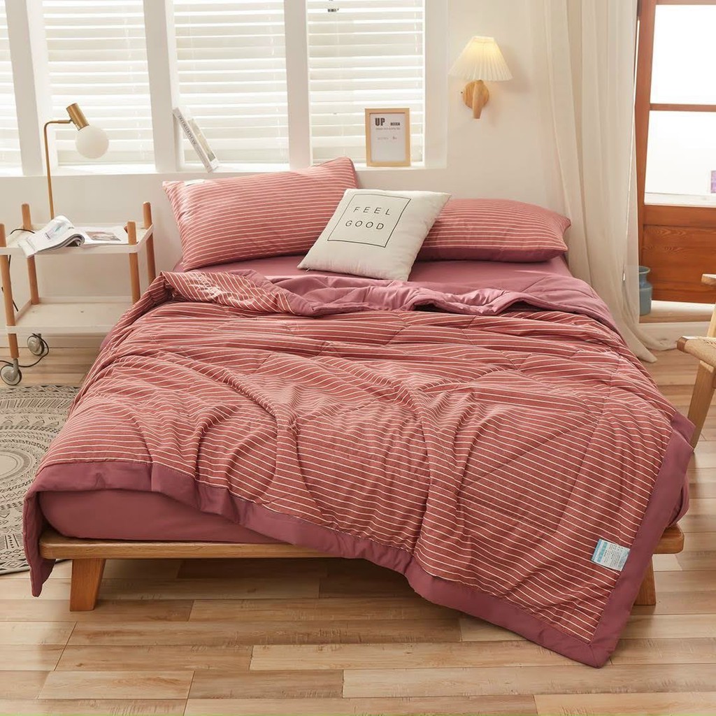 Set chăn ga cotton tici chăn trần | BigBuy360 - bigbuy360.vn