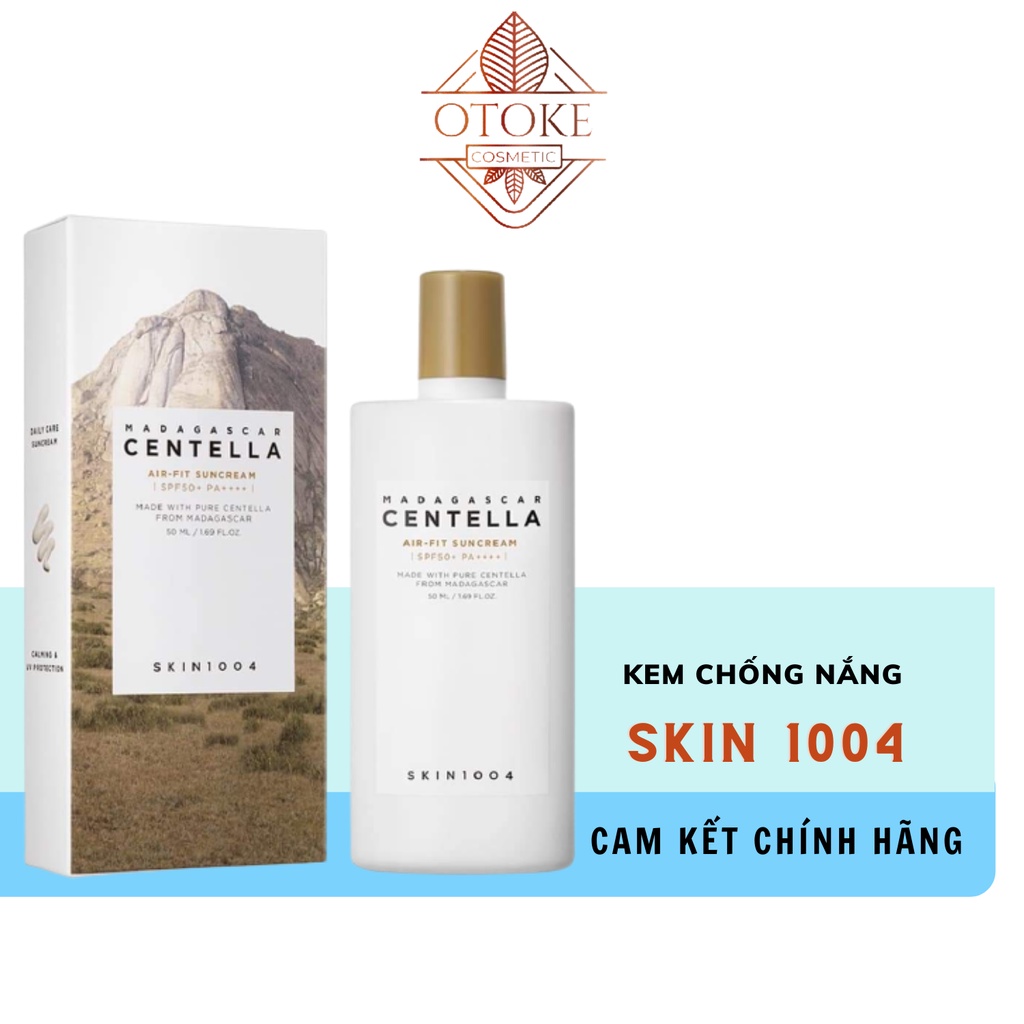 Kem Chống Nắng Cho Da Nhạy Cảm Chiết Xuất Rau Má Skin 1004 Madagascar Centella Air-fit Suncream SPF50+ PA++++ 50ml