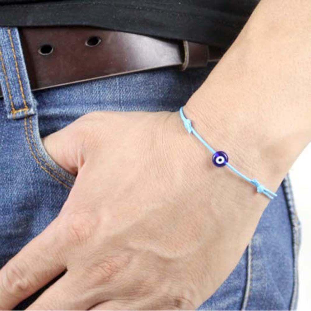 FORBETTER Vòng Tay Bùa May Mắn Màu Đen Có Thể Điều Chỉnh Độ Dài