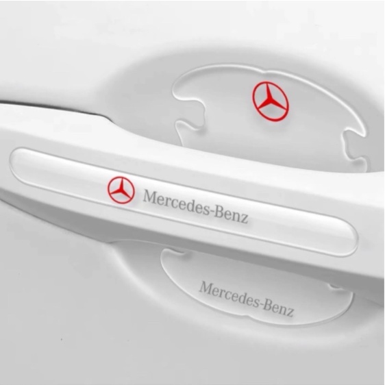 [MERC] Bộ 10 Miếng Dán Silicon Chống Xước Hõm Cửa, Tay Nắm Cửa , Gương Ô Tô Xe Hơi Có Logo Hãng Xe Mercedes-Benz