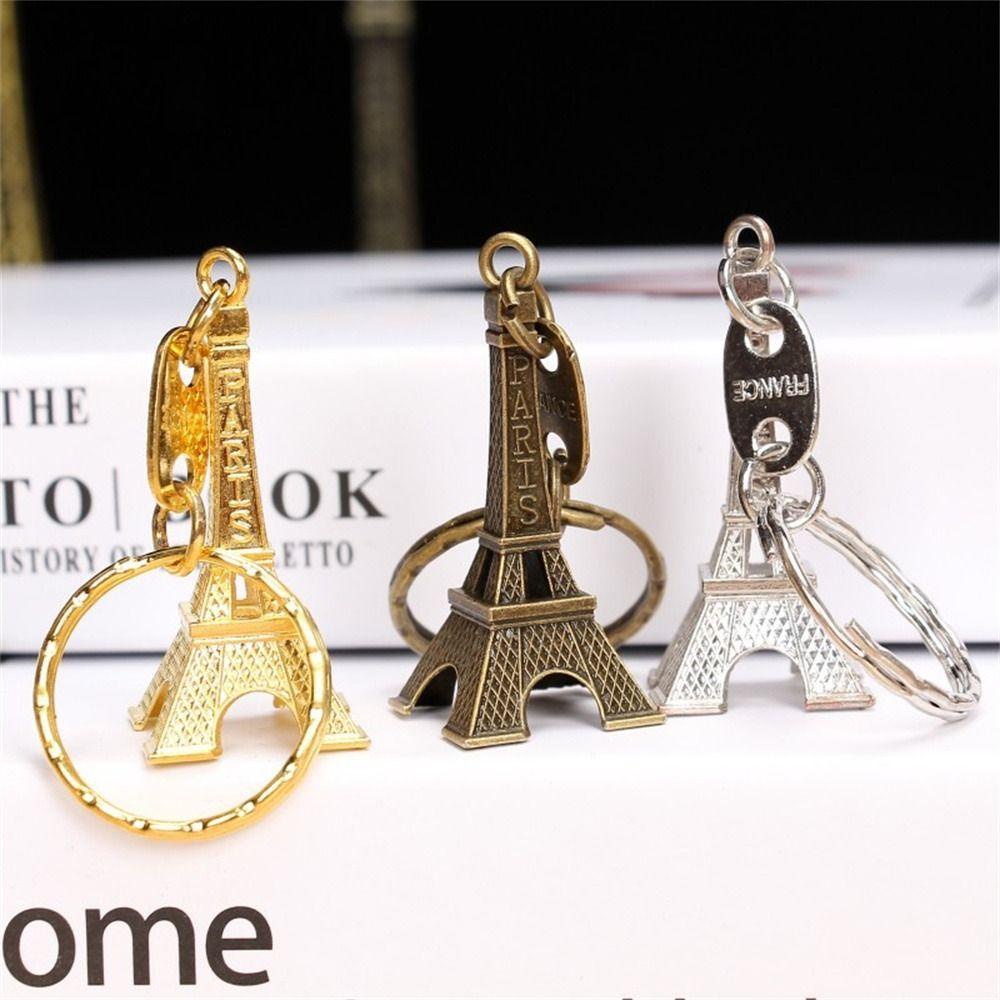 Móc Khóa Kim Loại Hình Tháp Eiffel Thời Trang