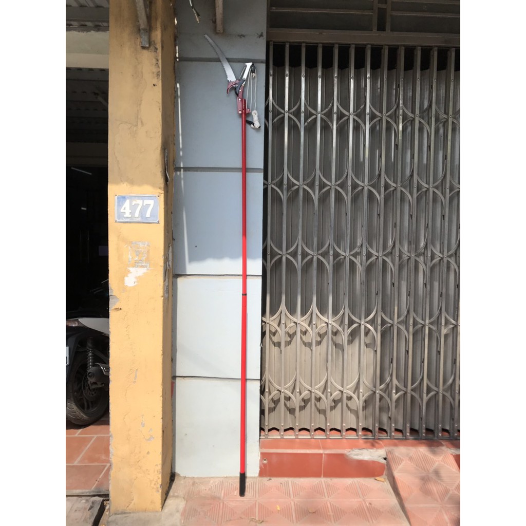 kéo cắt tỉa cành cây trên cao ,kéo hái hoa quả 2m , 3m , 4m (màu đỏ)