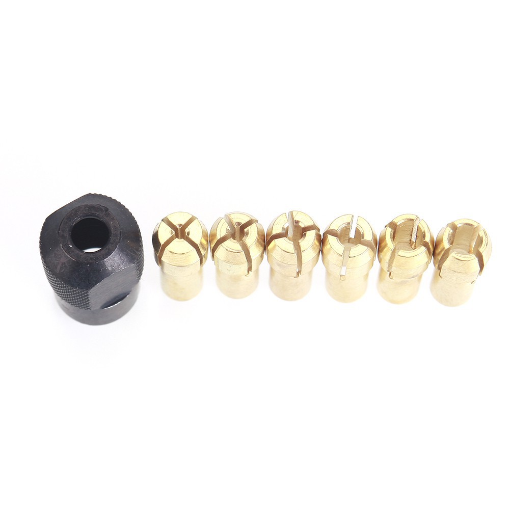 7 mũi khoan Brass Collet &amp; Dremel Check M8* 0.75 làm gỗ