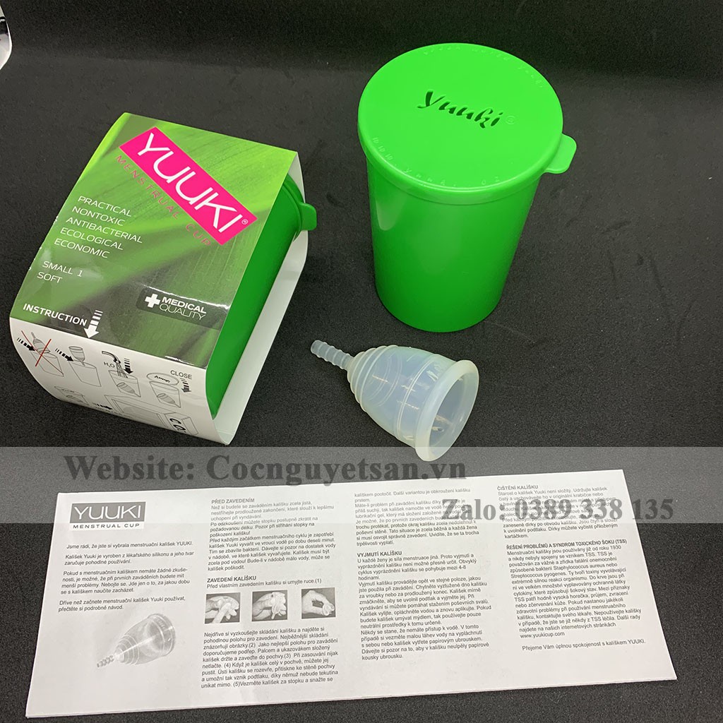 Combo Cốc nguyệt san Yuuki và Dung dịch vệ sinh cốc Hàng Chính Hãng