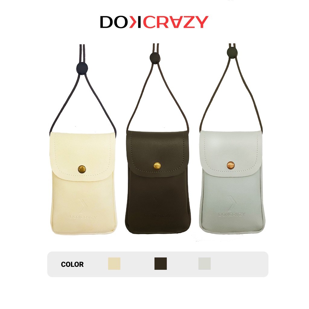 Túi da đựng đồ chống nước có dây đeo DOKCRAZY đa năng đựng kính, điện thoại,thẻ tiện dụng