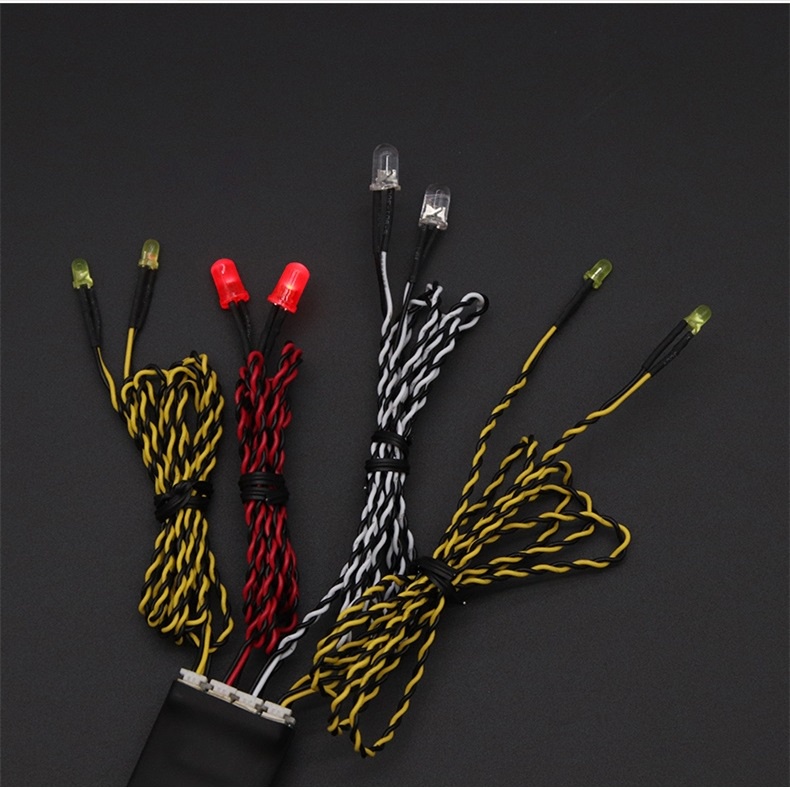 Bộ 8 Đèn LED Cho Xe Điều Khiển Từ Xa Traxxas TRX4 Axial SCX10 WPL D12 MN99S MN86S