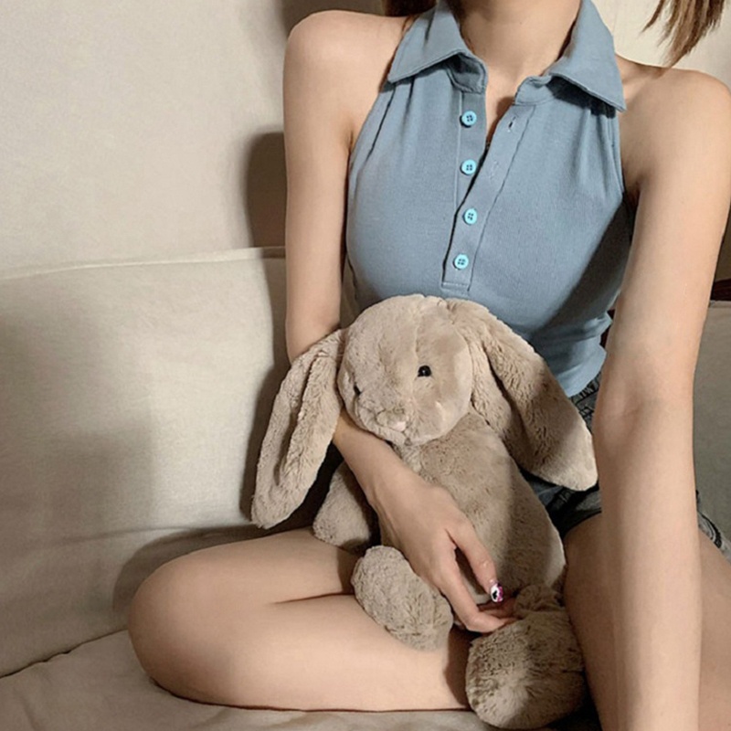 Áo Crop Top Không Tay Cổ Chữ V Màu Sắc Thời Trang Gợi Cảm Cho Nữ