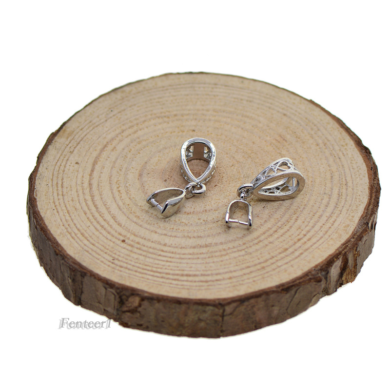 10 Móc Gài Màu Bạc Hình Trái Tim Làm Trang Sức