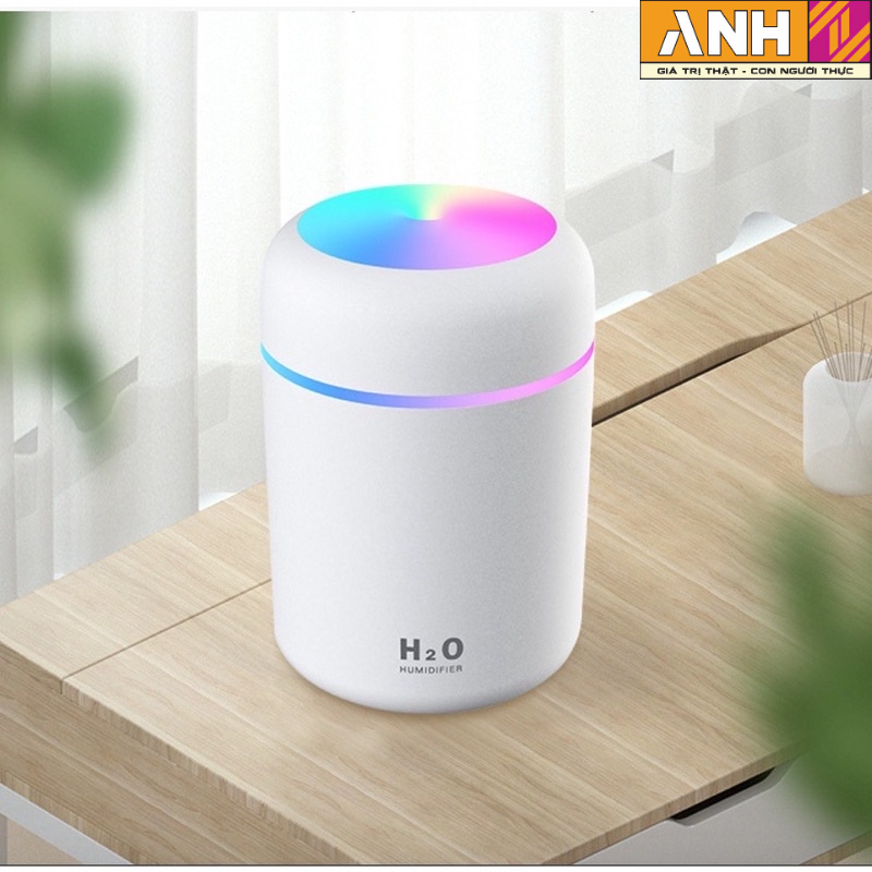 Máy phun xương, tinh dầu tạo độ ẩm H2O có đèn Led trang trí