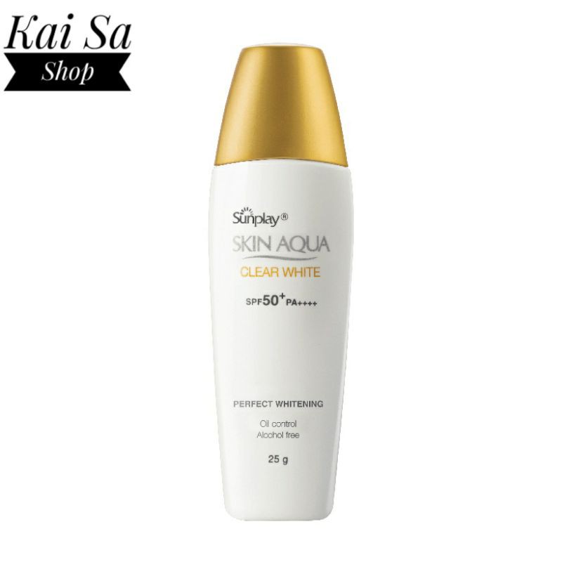 Kem Chống Nắng (Nắp Vàng Đồng) SUNPLAY - Skin Aqua Clear White SPF50+/PA++++ 25g (Kèm khuyến mãi)