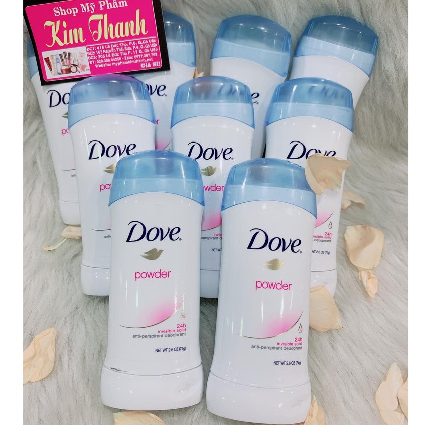 Lăn sáp khử mùi nữ Dove Powder 74g