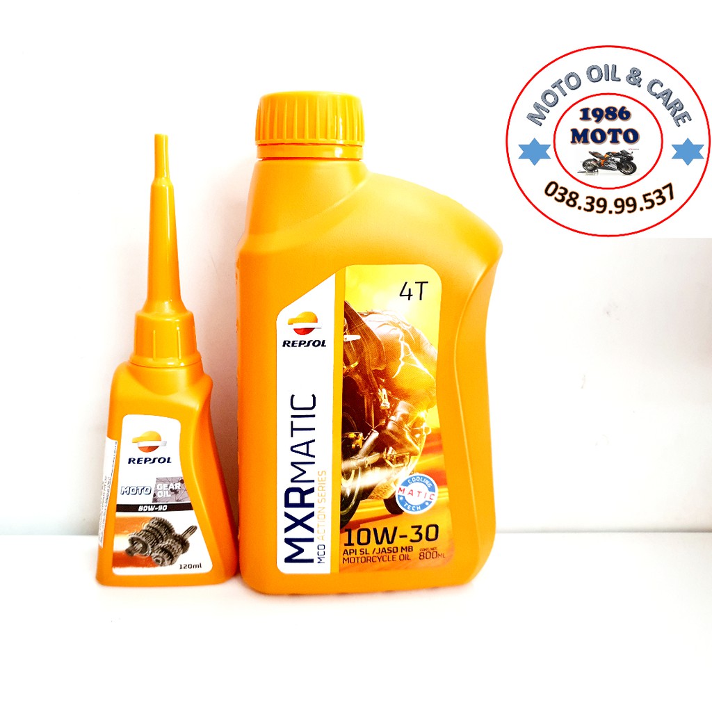 Dầu nhớt xe tay ga cao cấp Repsol MXR Matic 800ML. Made in Indonesia