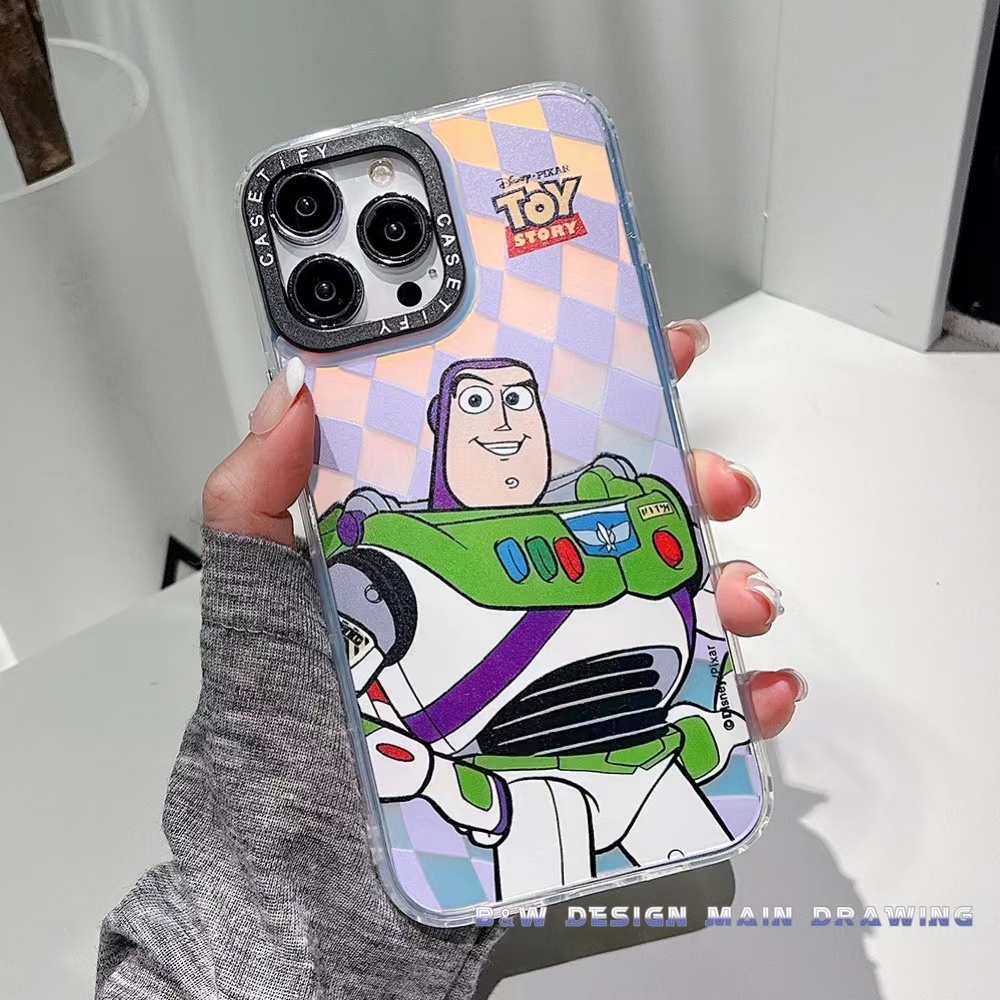 Ốp Điện Thoại Acrylic Dày Chống Sốc Hình Hoạt Hình Dễ Thương Cho iPhone 14 13 12 11 Pro MAX IX XS MAX XR