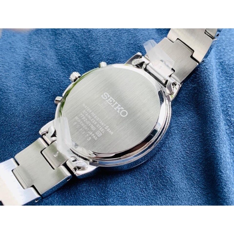 Đồng hồ kim nữ dây thép Seiko Chronograph Quartz SNDV21P1 YUUCHAN SHOP