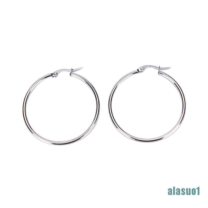 Bông Tai Mạ Bạc Hình Tròn 2mm Thời Trang