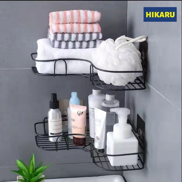Kệ Dán Tường Nhà Tắm HIKARU Phủ Sơn Tĩnh Điện Dán Tường Siêu Dính_HK-PT-004