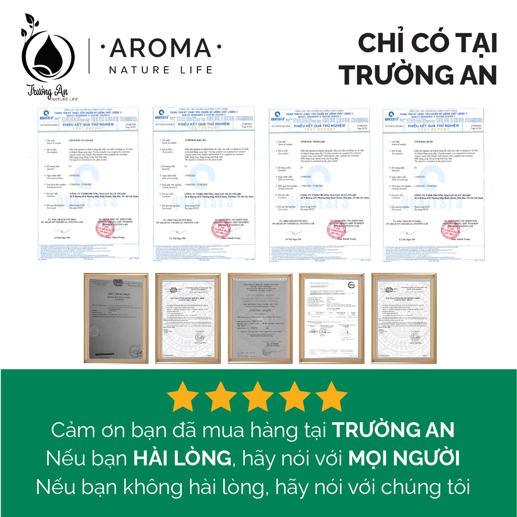 Tinh dầu Sả Java nguyên chất hữu cơ TRƯỜNG AN khử mùi làm thơm phòng sát khuẩn thư giãn an toàn cho mẹ và bé/ Oải Hương.