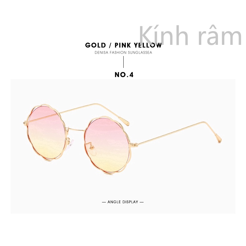 Kính mát gọng tròn tròng nhiều màu sắc lựa chọn