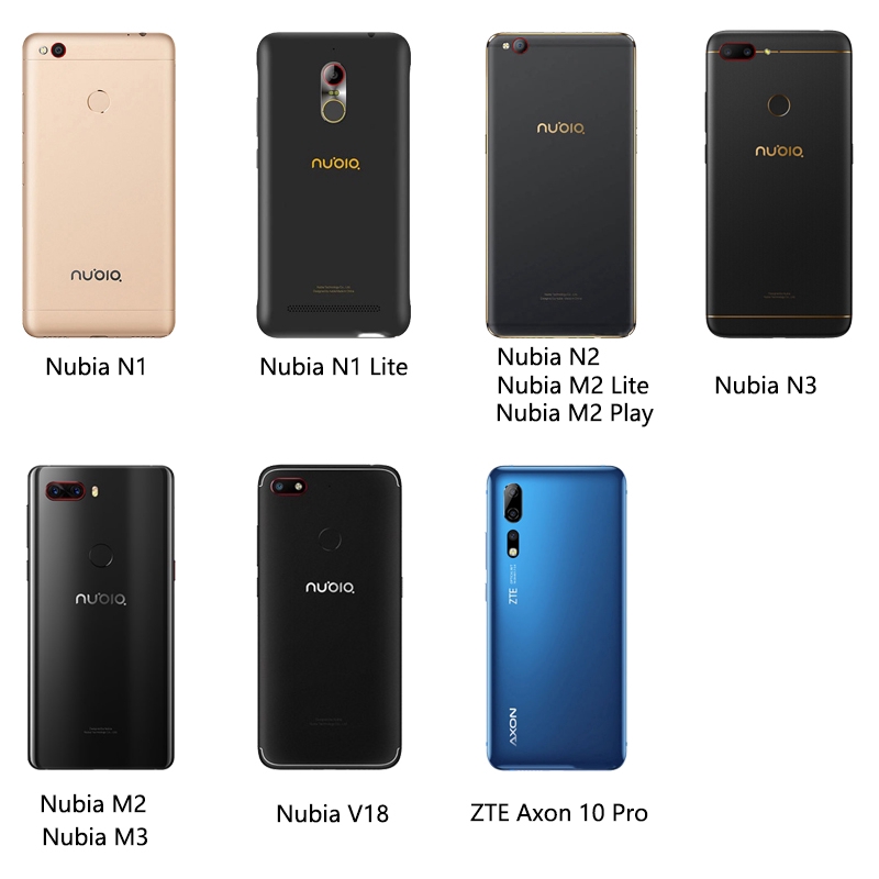 Ốp điện thoại silicon họa tiết đá hoa cương màu đen cho ZTE Nubia V18 N1 N2 N3 M2 M3 Lite Play Axon 10 Pro