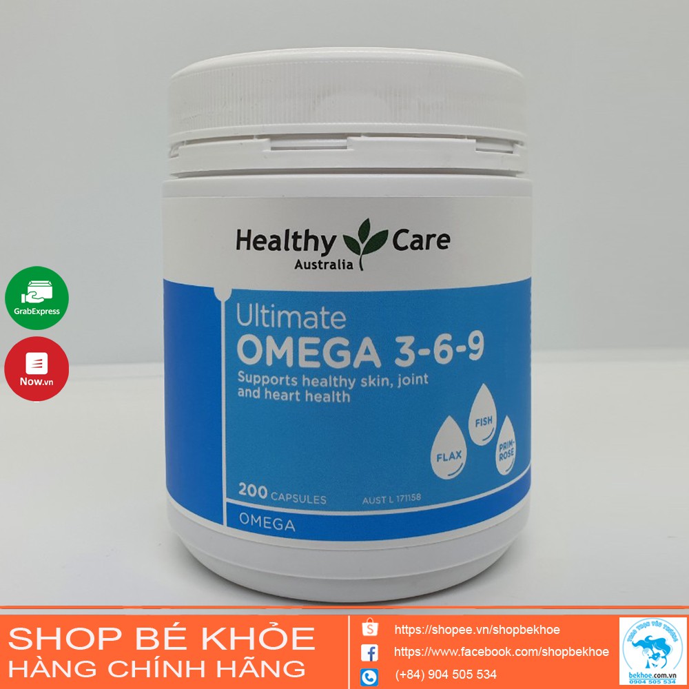 Viên uống Omega 3 6 9 Healthy Care Úc - 200 viên