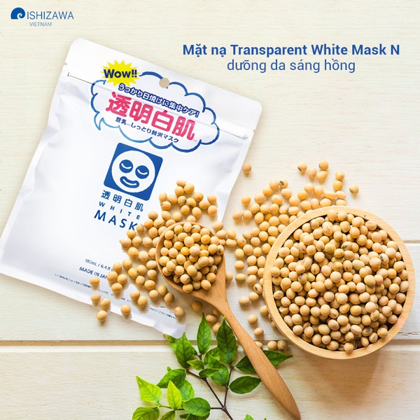 Mặt Nạ Dưỡng Trắng Transparent White Mask (180 ml/10 miếng)