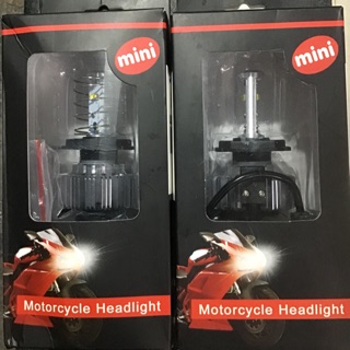 đèn led xe máy 4 nhân cos vàng pha trắng
