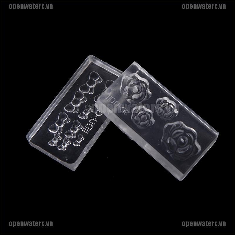 Bộ 6 Khuôn Silicone 3D Dùng Trang Trí Móng Tay DIY Tiện Dụng