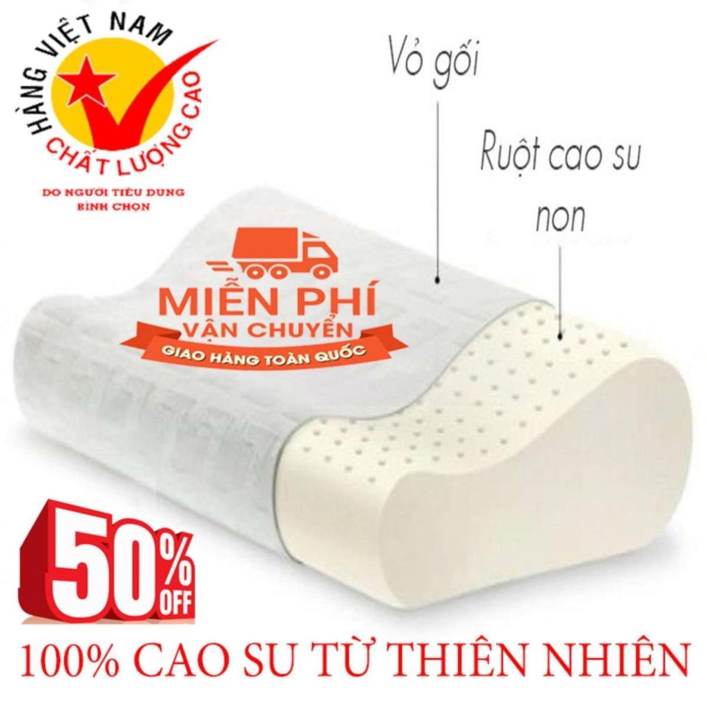 GỐI CAO SU NON CHỐNG NGÁY, GỐI CHO NGƯỜI ĐAU ĐỐT SỐNG CỔ, CAO SU NON TỰ NHIÊN, SIÊU ÊM ÁI, THOÁNG KHÍ
